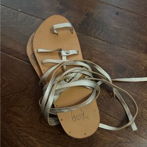 beek Leather lace up Sandals